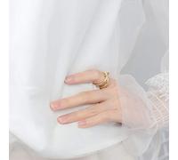 CWZZWS Anillos abiertos para mujeres, diseño de nudos clásicos ajustables vintage anillos Rosegold elegantes regalo romántico de joyería para niñas para mujeres de compromiso de pareja boda