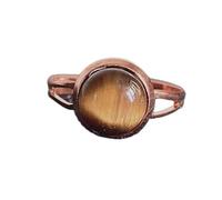 CWZZWS Anillos abiertos para mujeres, vintage de color ámbar marrón ajustable anillos Rosegold anillos elegantes de joyería romántica regalo para niñas para mujeres pareja de compromiso boda