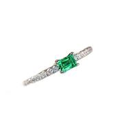 CWZZWS Anillos de boda esmeralda cultivados para mujeres 925 Regalos