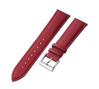 CWZZWS Banda de reloj de cuero 16 mm 18 mm 20 mm 22 mm de vigilancia de 24 mm compatible con banda de vigilancia de pulsera para mujeres (Lightbrown-s, 18 mm)