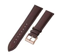 CWZZWS Banda de reloj de cuero 16 mm 18 mm 20 mm 22 mm de vigilancia de 24 mm compatible con banda de vigilancia de pulsera para mujeres (Lightbrown-s, 18 mm)