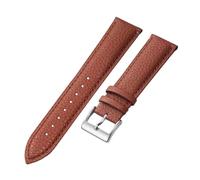 CWZZWS Banda de reloj de cuero 16 mm 18 mm 20 mm 22 mm de vigilancia de 24 mm compatible con banda de vigilancia de pulsera para mujeres (Lightbrown-s, 18 mm)