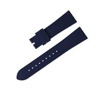 CWZZWS Banda de reloj de fluoración suave para la correa tudor M79360.M79363 Hebilla de acero inoxidable Black Bay 1958 Gmt 41 mm Pelagos 22 mm Flat End