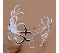 CWZZWS Brazalete Abierto Circular de Flores para Mujer Dama Boda