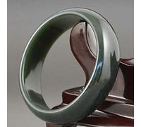 CWZZWS Brazalete de jade verde, pulsera china, pulsera de jade hierba natural ágata de calcedonia con caja (56 mm)