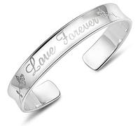 CWZZWS Brazalete de Mujer Abierto Amor Pulido Amuleto de la Suerte Regalos de Fiesta