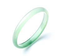 CWZZWS Brazaletes de damas, pulseras de ágata verde de agua del lago, pulseras de chalcedonía verde delgada, joyas de jade de juegos, joyas, con caja de joyería, 54-62 mm (60 mm)