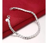 CWZZWS Cadena giratoria de 4 mm para Regalo de Hombre y Mujer.