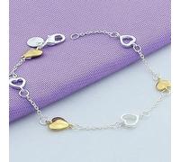 CWZZWS Charm de corazón 925 para Mujer Color