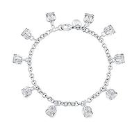 CWZZWS Colgantes 925 para Mujer, Cadena con Dije de Corona en la Mano, Fino de Lujo