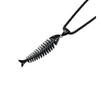 CWZZWS Collar Colgante Cadena Hombres Mujeres Joyería Espina De Pescado Hombres