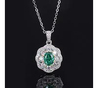 CWZZWS Collar con Colgante de Boda con Piedras Preciosas de moissanita para Mujer, joyería