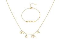 CWZZWS Conjunto de Joyas 925 para Mujer - Colgante 925 con Letras Conjunto de Pulsera y Collar Ajustable, Accesorios de joyería de Compromiso para Mujeres y niñas