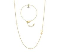 CWZZWS Conjunto de joyería de joyería 925 para Mujer - Colgante 925 con Letra mayúscula z, Conjunto de Pulsera y Collar Ajustable, Conjunto de joyería con Gancho para Mujer, Colgante con circonita