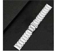 CWZZWS Correa de Brazalete de cerámica de Acero de Acero Inoxidable de Dos Colores Correa de cerámica extraíble y Correa de Reloj reemplazable con Herramientas de 16 mm 18 mm 20 mm de 22 mm Brazalete