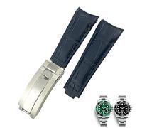 CWZZWS Correa de Reloj de Extremo Curvado de 20 mm Apta para Pulseras con Hebilla de Bloqueo Deslizante 116610 Oyster GMT