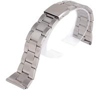 CWZZWS Correas de Reloj Pulseras de Metal para Hombres y Mujeres 12 14 16 18 20 22 24 mm Correa de Repuesto Correa de Reloj de Extremo Recto de Acero Inoxidable Plateado