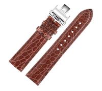 CWZZWS Crocodile Ratch Banca Compatible con maestro L2 L3 L4 L2.628 L2.673 Pulsera de correa de reloj 19 mm 20 mm 22 mm 22 mm (dorado blanco marrón, 19 mm)
