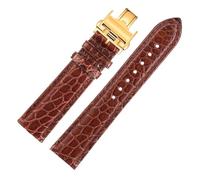 CWZZWS Crocodile Ratch Banca Compatible con maestro L2 L3 L4 L2.628 L2.673 Pulsera de correa de reloj 19 mm 20 mm 22 mm 22 mm (dorado blanco marrón, 19 mm)
