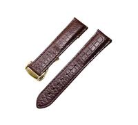 CWZZWS Crocodile Watchband Compatible con Rado Dia Master Coupole Series R22861165 R14129116 Reloj Strap Men Mujeres Pulsera de 19 mm (Rosegold marrón, 19 mm)