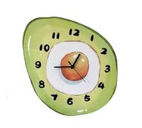 CWZZWS Diseño en Forma de Aguacate Relojes de Pared de la Pared Cartoon Creative Personalidad Creativa Relojes de Pared silencios