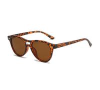 CWZZWS Gafas de Sol ovaladas de Doble Puente para Mujer, Remaches Punk Vintage para Hombre, Gafas de Sol Tipo Ojo de Gato con Espejo Degradado, Gafas de Sol UV400