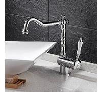 CWZZWS Grifo de la Cocina Europea Grifo fría y Caliente washbasin de Cobre Completo Canales Americanos Puede Girar la Mesa de la Mesa de la Mesa de Calidad Simple garantía de Calidad de Lujo