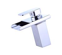CWZZWS Grifo el Lavabo del baño del Grifo liderado Largo Oscuro, led, led, el Grifo de Recubrimiento de Cromo a Corto Plazo