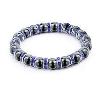 CWZZWS Hombres Mujeres Beads Hematite Pulsera Boadas Black Mantra Boads Boads Buddha Beads para mujeres y hombres