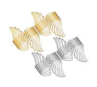 CWZZWS Joyas para niñas Pulseras de metal elegante 4 PPCs Pulseras huecas para mujeres accesorios de brazalete de joyería de moda