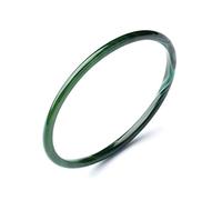 CWZZWS Ladies Jade Bangles, brazaletes de chalcedonia verde de hierba, brazalete de brazalete, brazaletes de arte antiguo de estilo chino delgado, joyas, para madre, para novia, con joyería (56 mm)