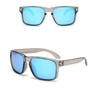 CWZZWS Marco Remate Retro Gafas de Sol polarizadas ciclos de Lentes Solas para Hombres Gafas de Gafas