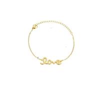 CWZZWS Nuevas Pulseras Colgantes con Letras de circón de Amor de Acero Inoxidable Color Dorado Pulsera con Colgante Lindo Regalo de joyería de Navidad para Bodas Accesorios de Moda creativos para