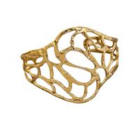 CWZZWS Nuevas Pulseras de Brazalete de Rama Hueca Dorada Pulsera Ancha Gruesa de Acero Inoxidable Accesorios de joyería Regalos Moda Regalo Creativo de Moda para Mujeres y Hombres