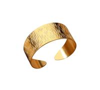 CWZZWS Nuevos brazaletes Unisex de Acero Inoxidable Stell Color Dorado Brazalete Ancho Abierto Brazalete Moda Femenina Joyería de muñeca Regalo Tendencia Accesorios de Moda Creativos para Mujeres y