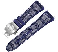 CWZZWS Para Franck Muller V45 Serie de 28 mm Nylon Cuero de cuero Reloj Body Black Blue Pleging Rating Strap