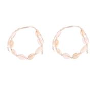 CWZZWS Pulsera de concha Trendy de para Mujer Collares de perlas Pearly Joyas Pearls Collar Pulseras de playa para mujeres Sea Blanco