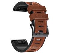 CWZZWS Pulsera de correa de 26 mm de 22 mm para Fenix 7 7x 6 6x Pro 5x más 3hr 945 955 para Tactix Bravo Delta Mk2i Banda de reloj de silicona de cuero