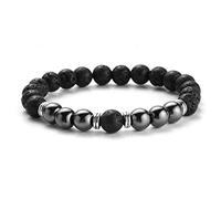 CWZZWS Pulsera de Cuentas de Ojo de Tigre Natural para Mujer, Pulseras elásticas de hematita para el Cuidado de la Salud, Pulsera con abalorio para Hombre