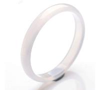 CWZZWS Pulsera de jade para mujeres, pulsera china, agata blanca brasileña natural de la tira estrecha pulsera jade tira delgada agata pulsera de calcedonia (62 mm)