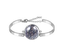CWZZWS Pulsera de joyería, Pulseras de Amor para Mujer, Regalos para Ella, Esposa, mamá, círculo Azul Naranja
