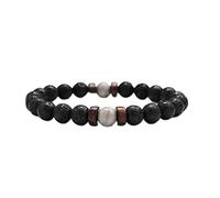 CWZZWS pulsera de piedra de lava hombres de piedra lunar natural pulsera de brazalete difusor de pulsera de brazalete