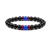 CWZZWS pulsera de piedra natural hombres volcánicos rocas carnelias tigre cuentas de ojo pulseras curativas balance