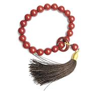 CWZZWS Pulsera de Piedras Preciosas Naturales, Pulsera de Cuarzo cinabrio Natural, Pulsera para Reiki, Pulsera de Cristal, Piedra talismán, Riqueza, Prosperidad, Buena Suerte, Pulsera de meditación