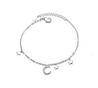 CWZZWS Pulsera estrella de luna para mujeres Joyas de colgante de borla geométrica