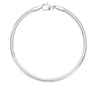 CWZZWS Pulseras con dijes para Mujer, Pulsera chapada en Plata de Ley 925/oro de 14 Quilates, Pulsera de Cadena de Serpiente Delicada de 3 mm, joyería Que no se deslustra, Regalos para Ella