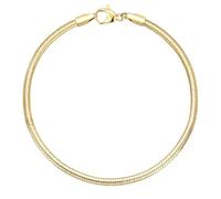 CWZZWS Pulseras con dijes para Mujer, Pulsera chapada en Plata de Ley 925/oro de 14 Quilates, Pulsera de Cadena de Serpiente Delicada de 3 mm, joyería Que no se deslustra, Regalos para Ella