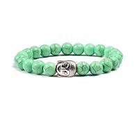 CWZZWS pulseras de piedra volcánica natural brazalete de la cabeza buda hombres mujeres de los brazaletes de los brazaletes de pareja