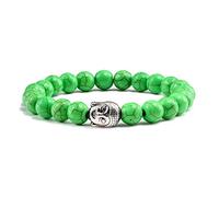 CWZZWS pulseras de piedra volcánica natural brazalete de la cabeza buda hombres mujeres de los brazaletes de los brazaletes de pareja