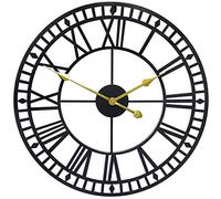 CWZZWS Relojes de Pared al Aire Libre para el jardín 60 cm Reloj de Pared al Aire Libre Gran Reloj de Pared Redonda no Marcado y fácil Lectura de baterías Que Funcionan para el baño de la Cocina